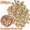200 PCS Wood Scrabble Tiles Replacement Wooden Alphabet .